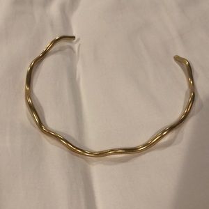 Madewell gold wavy choker necklace